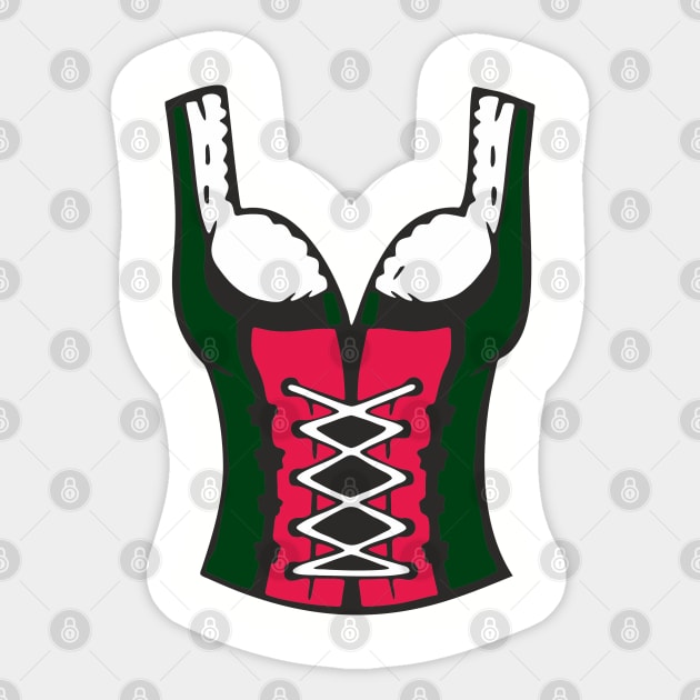 Oktoberfest Corset Top German Dirndl Costume Party Sticker by Anticorporati